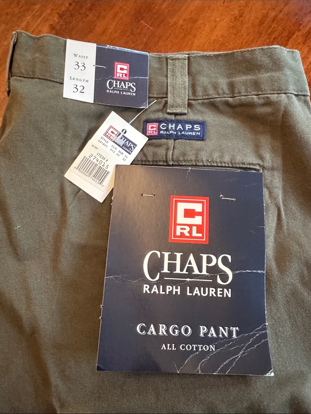 Chaps Olive Cargo Pants with Utility Pockets - Picture 5 of 5